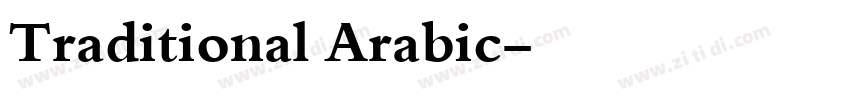 Traditional Arabic字体转换